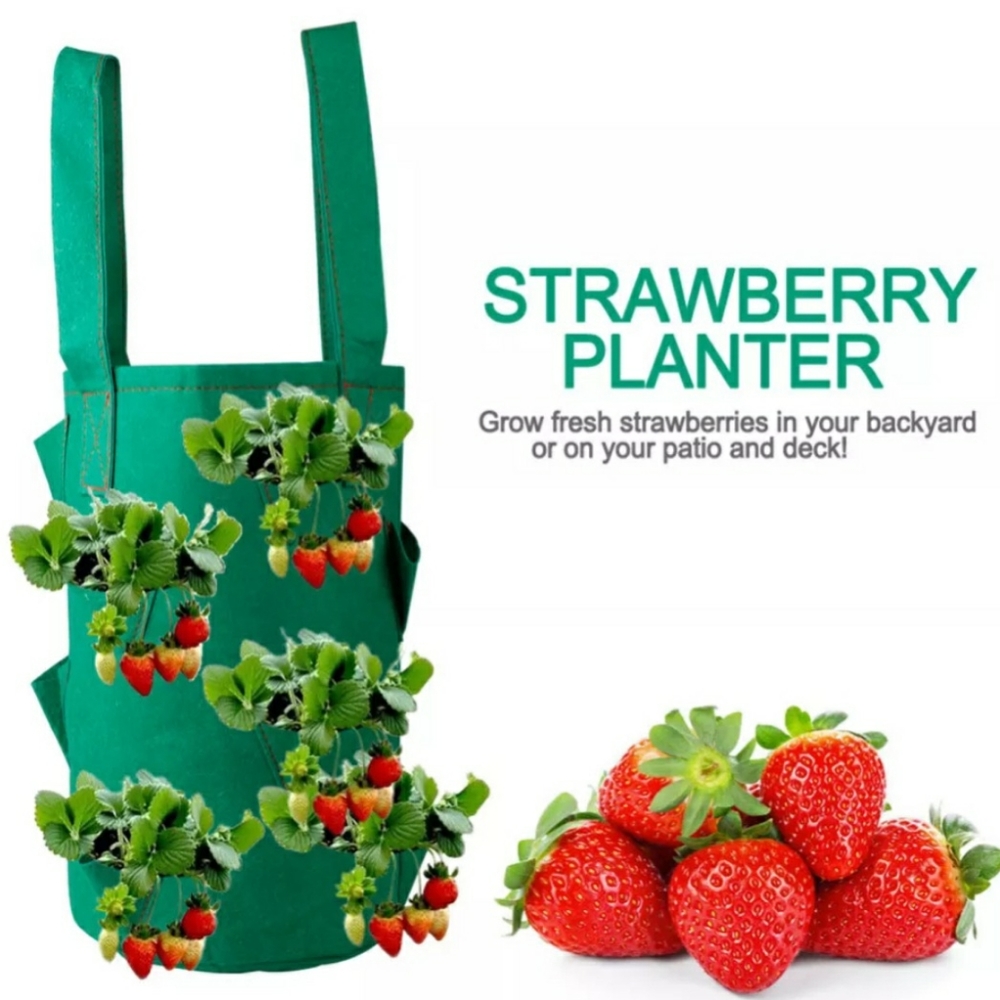 Fabric Planter Bag Green or Orange New